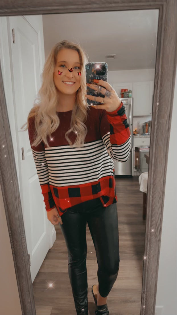 Stripe buffalo top