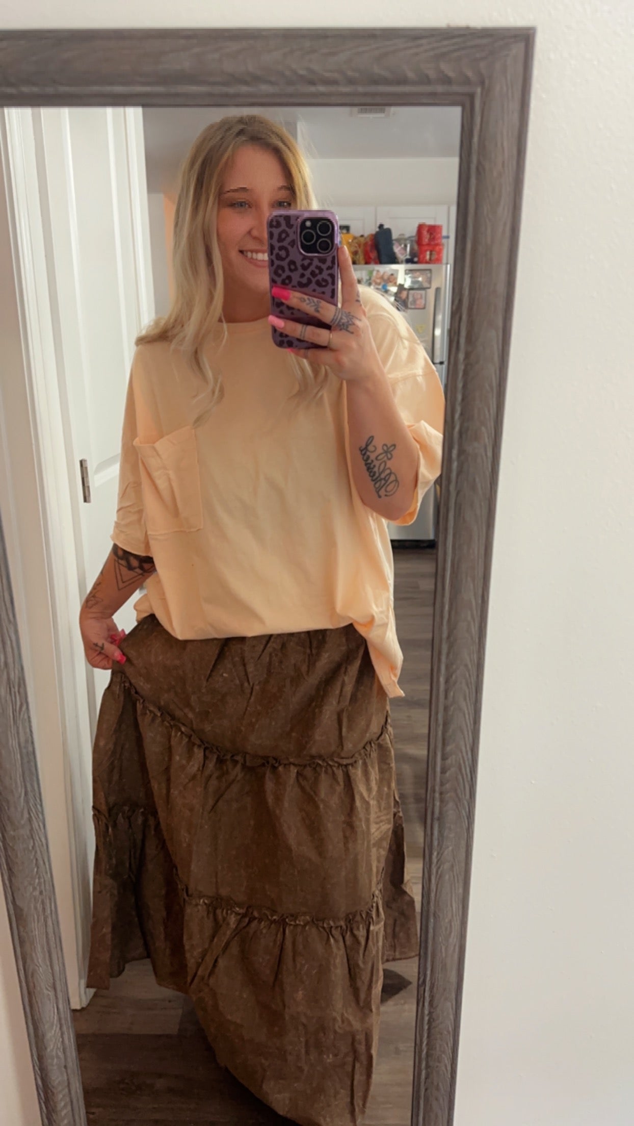 Mocha maxi skirt