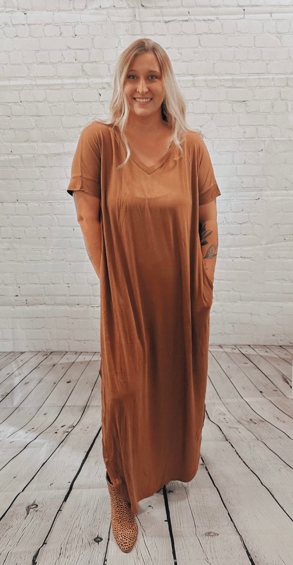 Mocha maxi dress