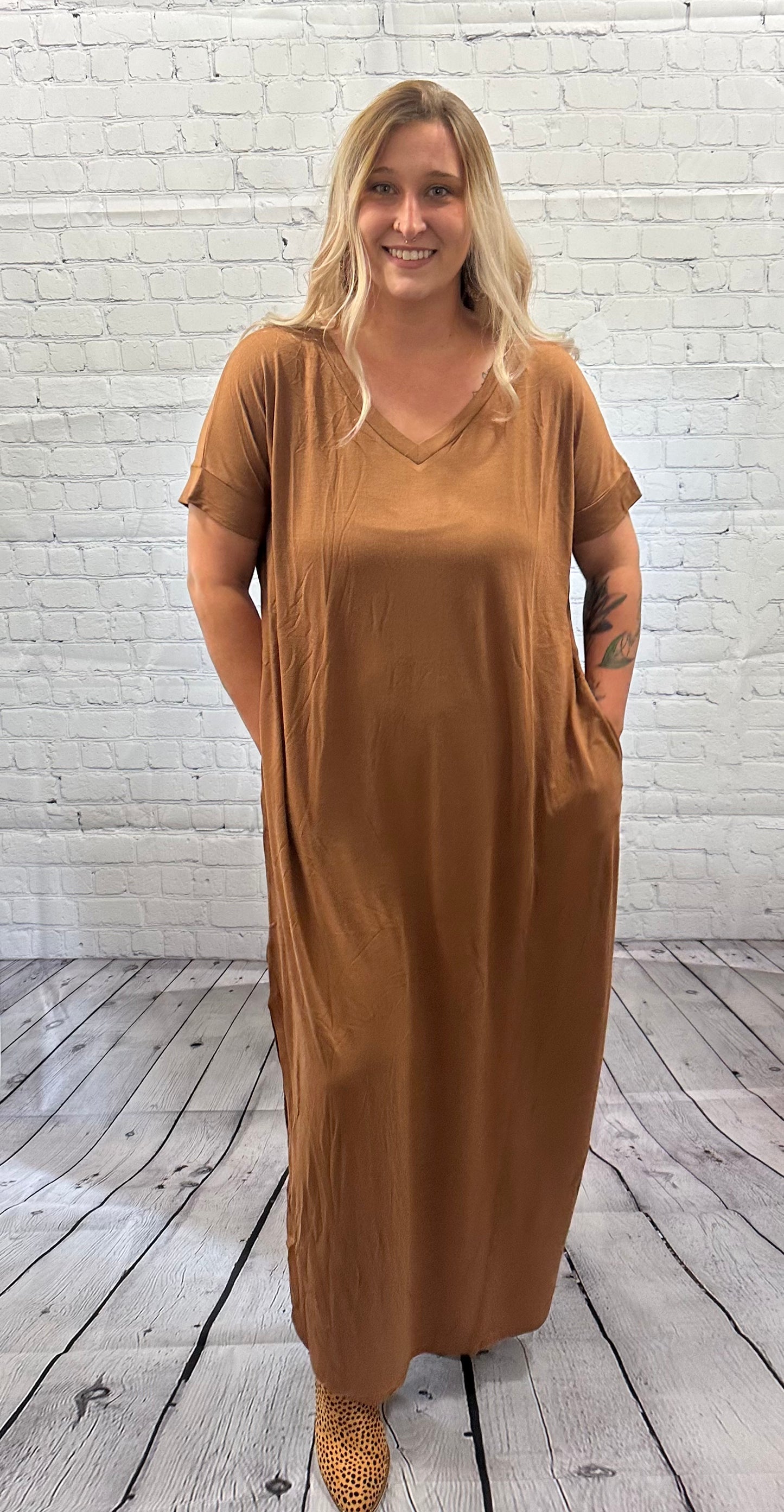 Mocha maxi dress