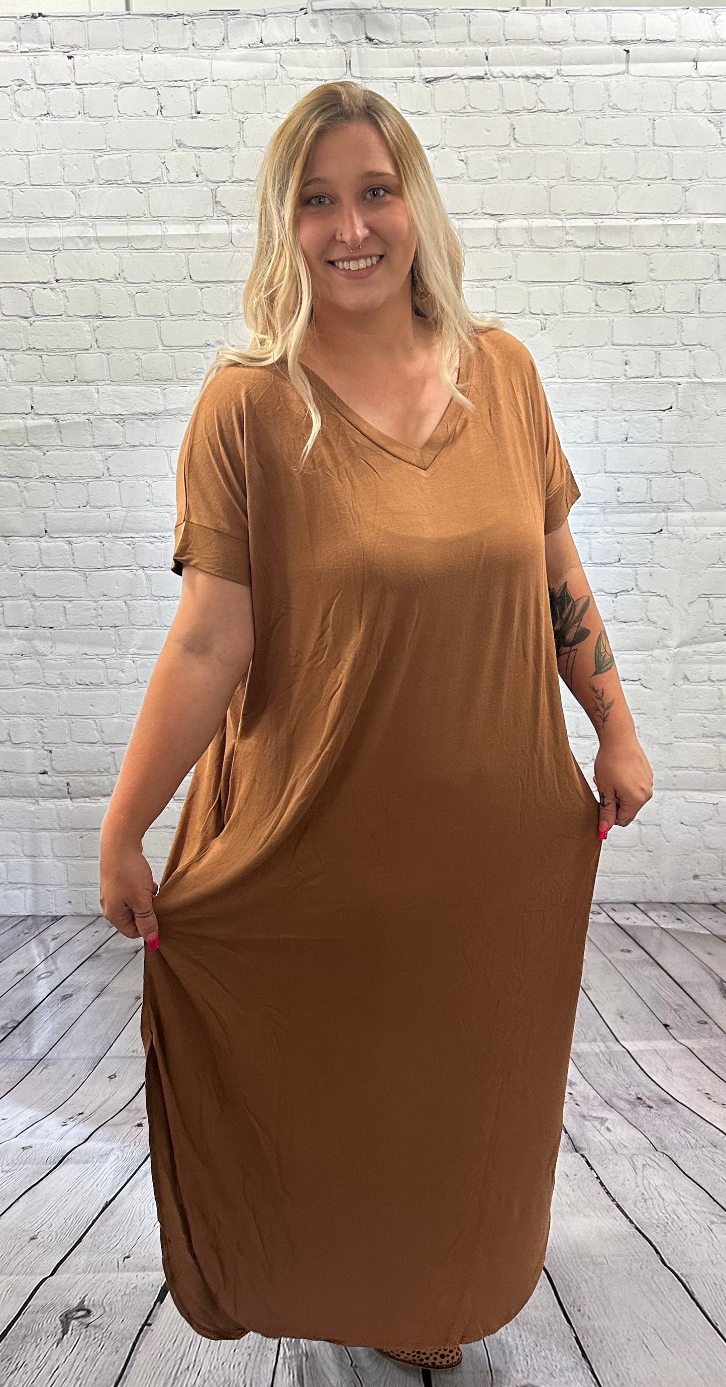 Mocha maxi dress