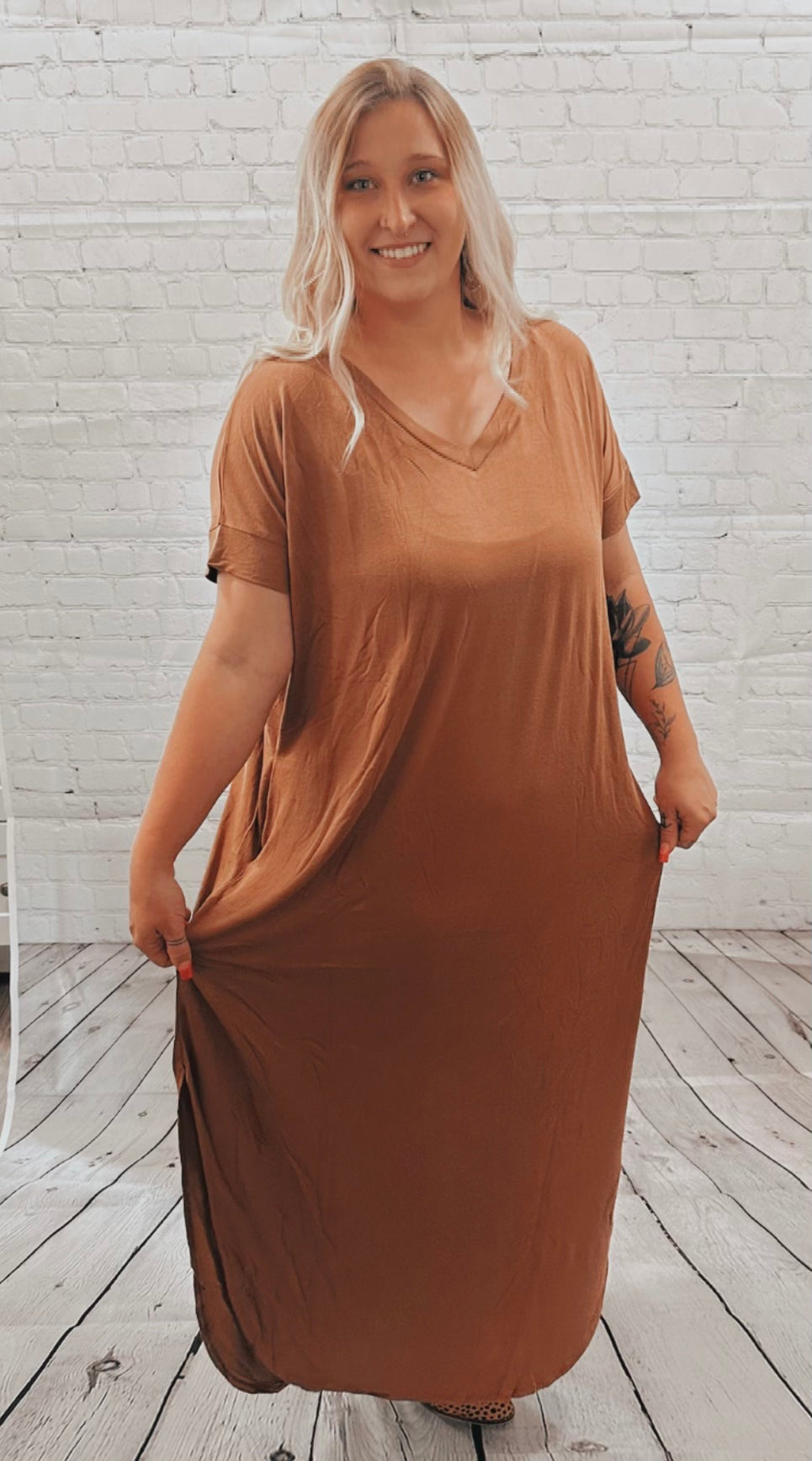 Mocha maxi dress